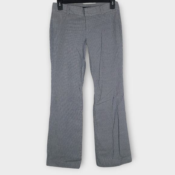 Banana Republic Factory Pants - Banana Republic Striped Pants Size 6 Gray Trousers Business Casual Retro Classic